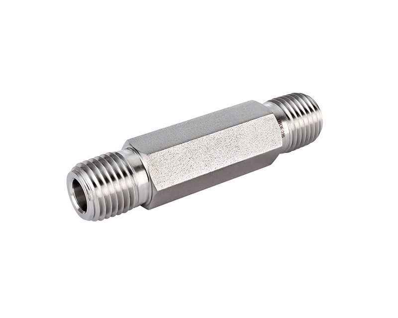 316 SS Pipe Fitting,Hex Long Nipple, 1/4" Male NPT, 4.0in(101.6mm) Length