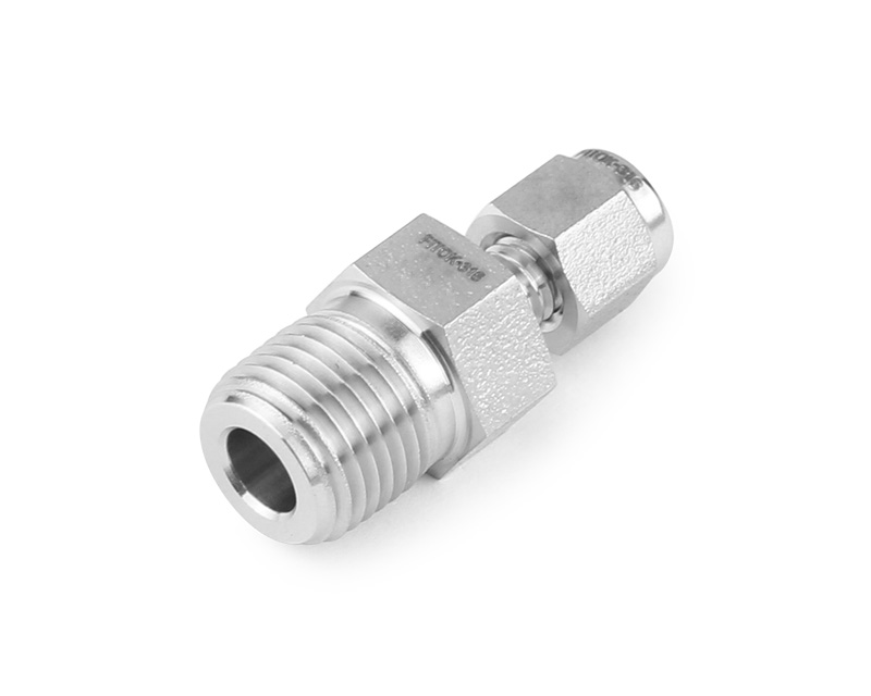 316 SS, FITOK 6 Series Tube Fitting, Thermocouple Male Connector, 1/16" O.D. × 1/8 Male NPT