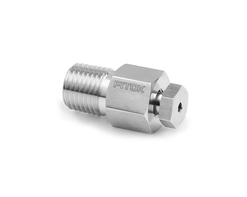 316 SS, RB Series Bleed Valve, 1/4 Male NPT, 10000psig(690bar), -65°F to 850°F(-54°C to 454°C), Type 1, Without Vent Tube, Hardened Stem and Tip