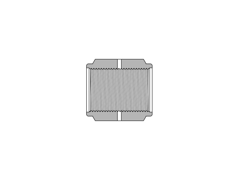 316 SS, FITOK FR Series Metal Gasket Face Seal Fitting, Coupling, 1/2" FR