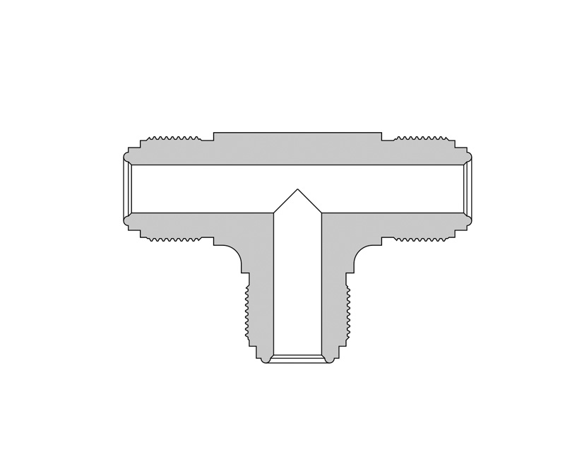 316 SS, FITOK FR Series Metal Gasket Face Seal Fitting, FR Body Union Tee, 1" FR