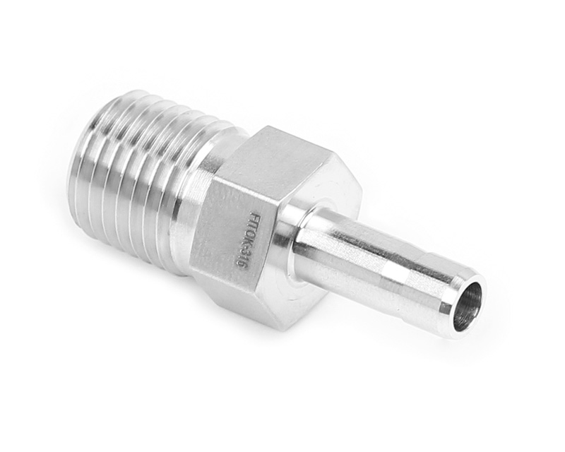 316 SS, FITOK 6 Series Tube Fitting, Male Adapter, 1/2" O.D. × 1/4 Male NPT