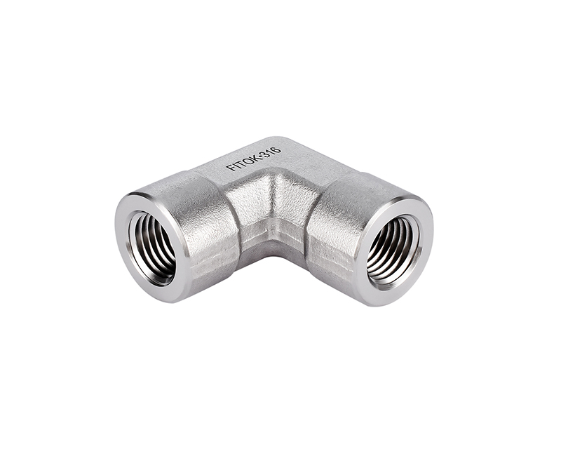 316 SS, FITOK 6 Series Pipe Fitting, Female Elbow, 3/8 Female NPT