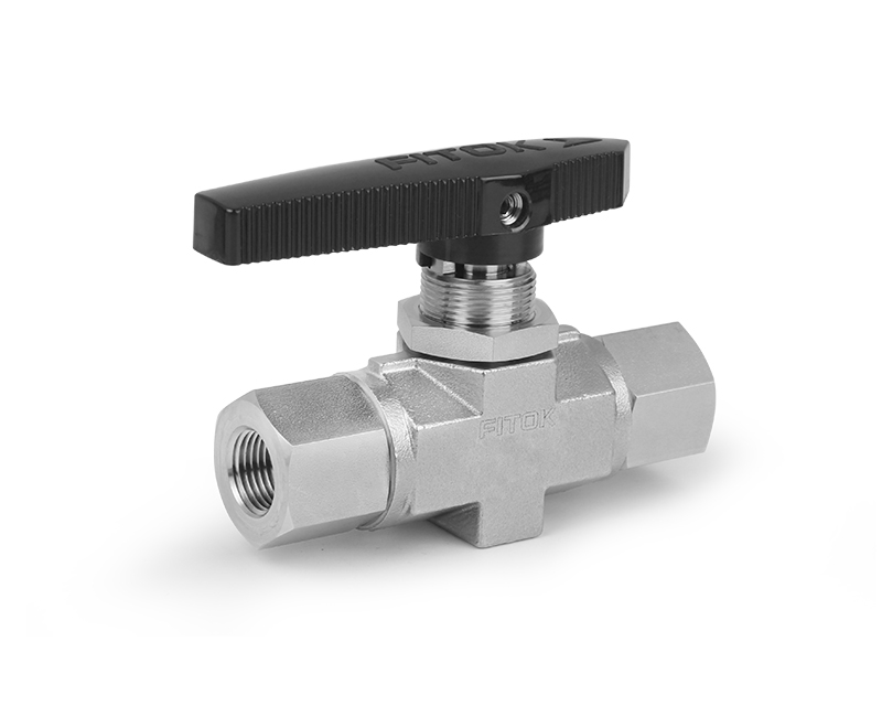 CF8M, BV Series Ball Valve, Multipurpose, PTFE Seats, 1/2 Female ISO Tapered Thread, 1500psig(103bar), -65°F to 350°F( -54°C to 177°C), 0.41" Orifice, Straight