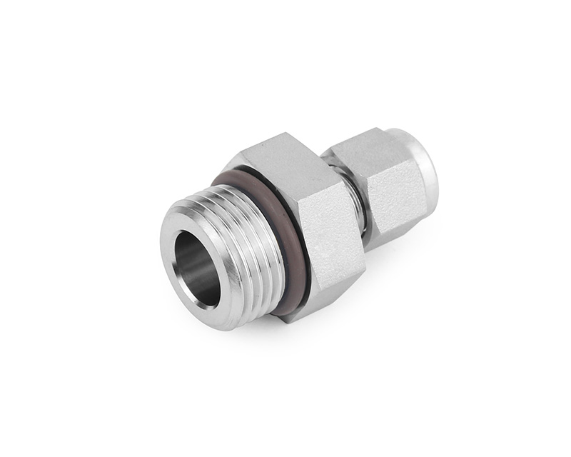 316 SS, FITOK 6 Series Tube Fitting, Male Connector, 1/8" O.D. × 5/16-24 Male SAE/MS Straight Thread(ST)