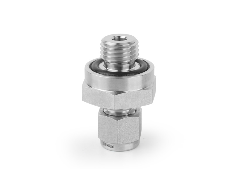 316 SS, FITOK 6 Series Tube Fitting, Male Connector, 3/8" O.D. × 1/4 Male O-Seal with NPT Thread