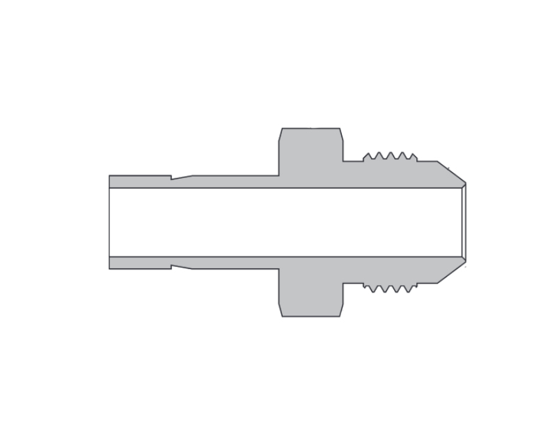 Male Adapter, 316SS, 3/8in. OD Tube Stub End  x 3/8in. Male JIC (AN16)37º Flare