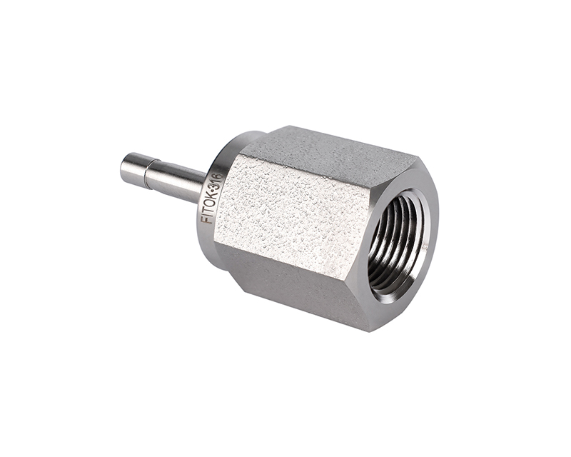 316 SS, FITOK 6 Series Tube Fitting, Female Adapter, 1/4" tube lisse × 1/8 Female NPT
