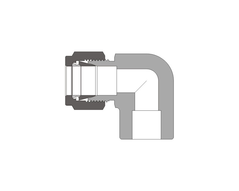 316 SS, FITOK 6 Series Tube Fitting, Weld Elbow, 3/8" O.D. × 3/8" Tube Socket Weld