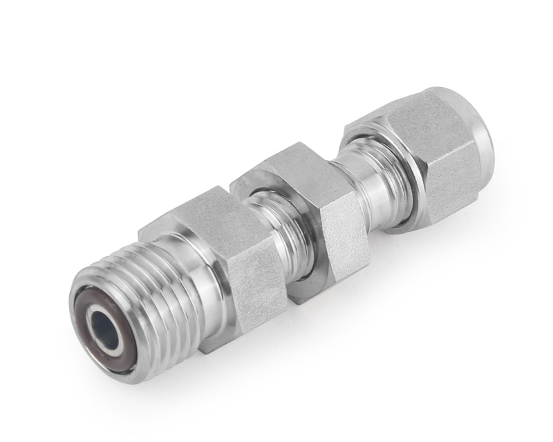 316 SS O-Ring Face Seal Fitting,Tube Fitting Bulkhead Connector, 1/4" FO Body x 1/4" Tube Fitting