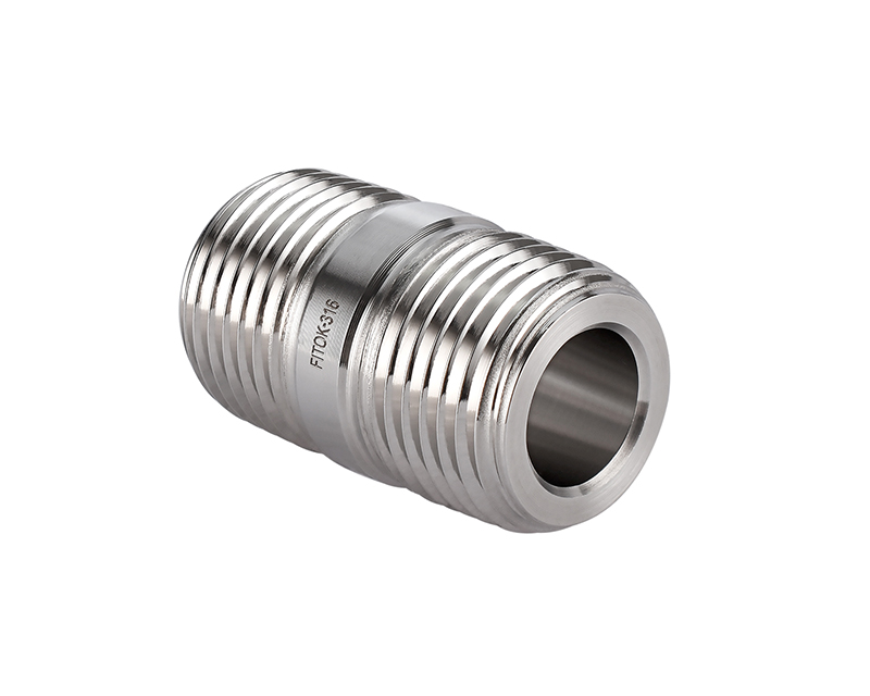 316 SS Pipe Fitting, Close Nipple, 1/4" Male NPT