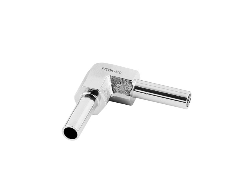 316L SS, FITOK L Series Long Arm Tube Butt Weld Fitting, Union Elbow, 3/8" O.D.