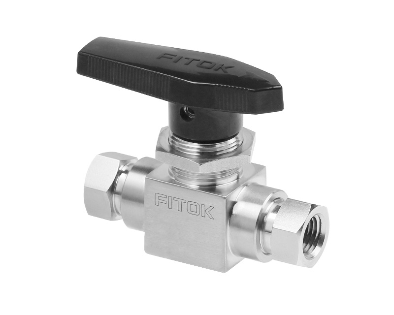 316 SS, BF Series Ball Valve, Trunnion, PTFE Seats, 1/4 Female NPT, 1500psig(103bar), 0°F to 450°F(-18°C to 232°C), 1.0 Cv, Straight