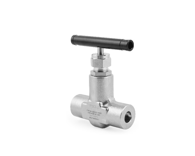 Needle Valve, Body: 316SS/A182, MWP: 6,000psig, Packing: Graphite, Conn.: 16mm x 16mm Tube Socket Weld, Orifice:6.4mm, Cv:0.85, Black Al T-bar Handle