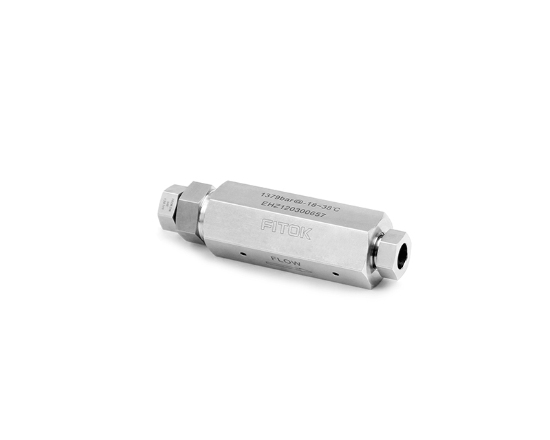 316 SS, 15C Series O-ring Check Valves, 1/2 Female NPT, Fluorocarbon FKM O-ring, 15000psig(1034bar), 0°F to 400°F(-17.8°C to 204°C), Cracking pressure 14 to 26psig(0.966 to 1.794bar), 2.3 Cv