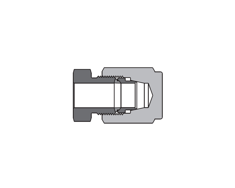 316 SS, FITOK 20D Series Medium Pressure Tube Fitting, Cap, 3/4" O.D.