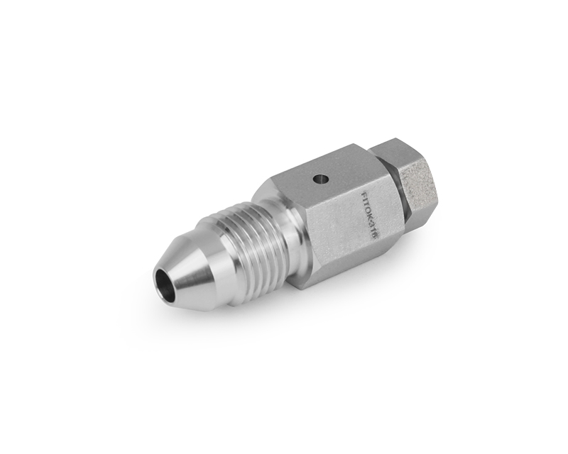 316 SS, FITOK AMH Series Adapter Fitting, Female to Male, 3/8" Female 20M Series Medium Pressure × 1/4" Male 20M Series Medium Pressure, Coned and Threaded Connection