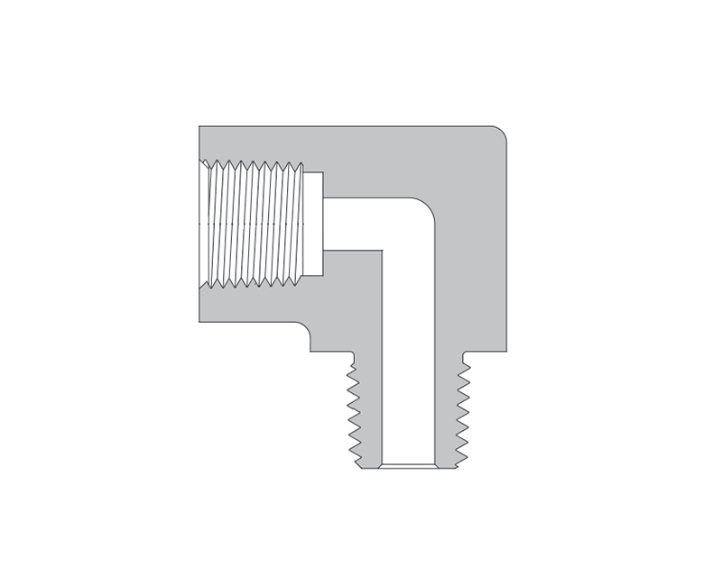 SS 316, FITOK PMH Series High Pressure Pipe Fitting, Female Elbow, 1/2 Female NPT