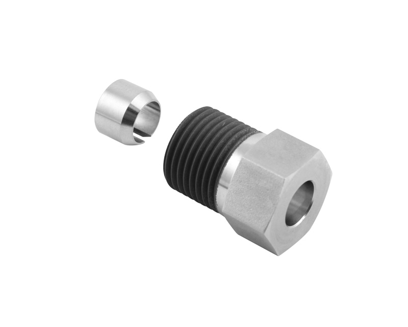 316 SS, FITOK 60 Series High Pressure Fitting, Coned and Threaded Connection, Anti-vibration Gland Assemblies(1 gland nut & 1 slotted collet), 9/16" O.D.