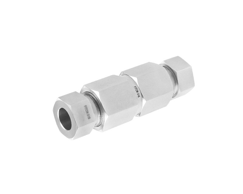 316 SS, FITOK FITOK 20D Series Medium Pressure Tube Fitting, Reducing Union, 1/4" O.D. × 1/8" O.D.