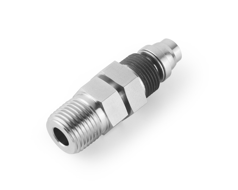 316 SS, FITOK 20D Series Medium Pressure Tube Fitting, Adapter, 3/8" O.D. × 1/2 Male NPT