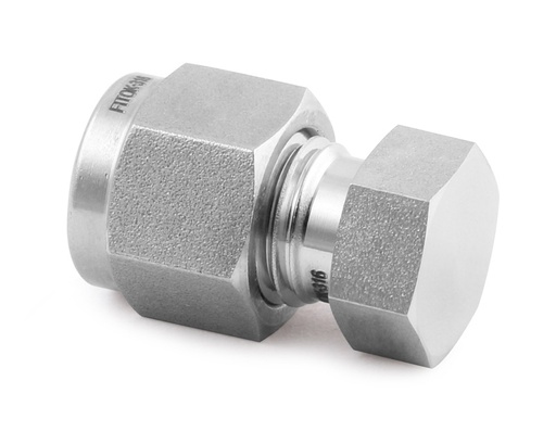 [SS-TC-FL4] 316 SS, FITOK 6 Series Tube Fitting, Cap, 1/4" O.D.