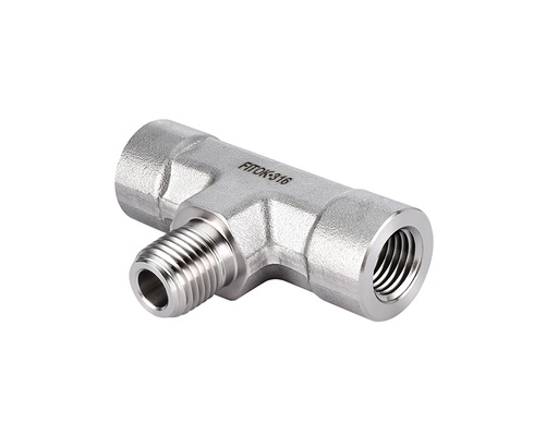 [SS-PBT-NS16] 316 SS, FITOK 6 Series Pipe Fitting, Male Branch Tee, 1 Female NPT × 1 Female NPT × 1 Male NPT