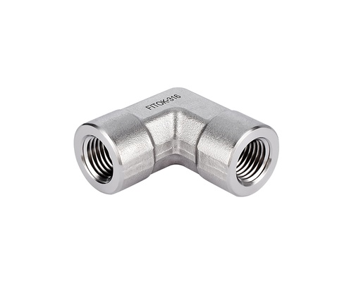 [SS-PE-RT4] 316 SS Pipe Fitting, Female Elbow, 1/4 " Female BSPT(RT) × 1/4" Female  BSPT(RT)