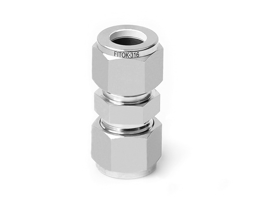 [SS-U-ML18] Union, 316SS, 18mm x 18mm Tube OD, 2-Ferrule,