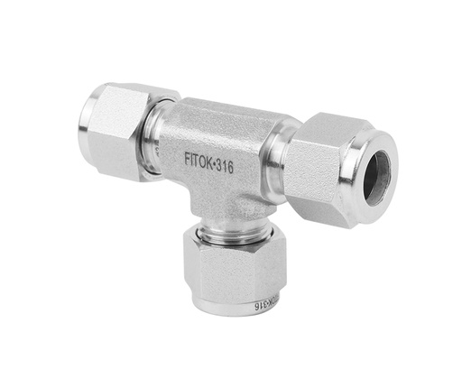 [SS-TTT-ML18] Union Tee, 316SS, 18mm x 18mm x 18mm Tube OD, 2-Ferrule