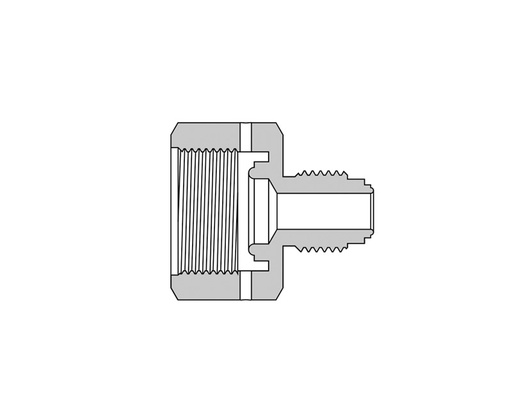 [SS-RA-FR8-FR4] 316 SS, FITOK FR Series Metal Gasket Face Seal Fitting, Reducing Adapter, 1/2" FR x 1/4" FR, 1.4"(35.8mm) Long