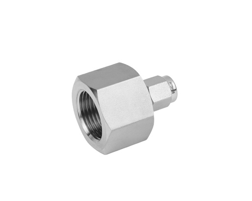 [SS-CF-FL2-MS14] 316 SS, FITOK 6 Series Tube Fitting, Female Connector, 1/8" O.D. × M14×1.5 Female Metric Thread(MS)