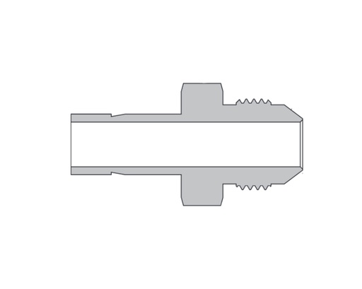 [SS-AM-FT6-AN4] 316 SS, FITOK 6 Series Tube Fitting, Male Adapter, 3/8" O.D. × 1/4" Male 37° Flare(AN)