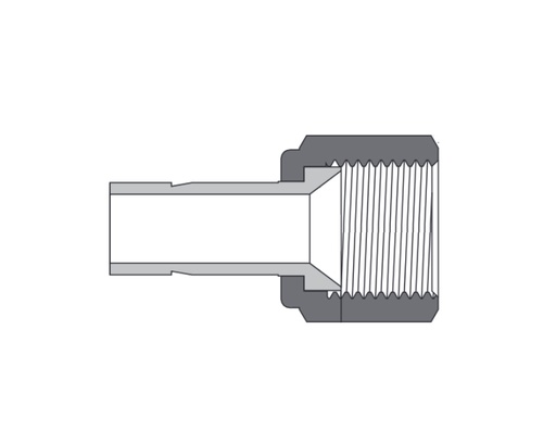 [SS-AF-FT2-AN2] 316 SS, FITOK 6 Series Tube Fitting, Female Adapter, 1/8" O.D. × 1/8" Female 37° Flare(AN)