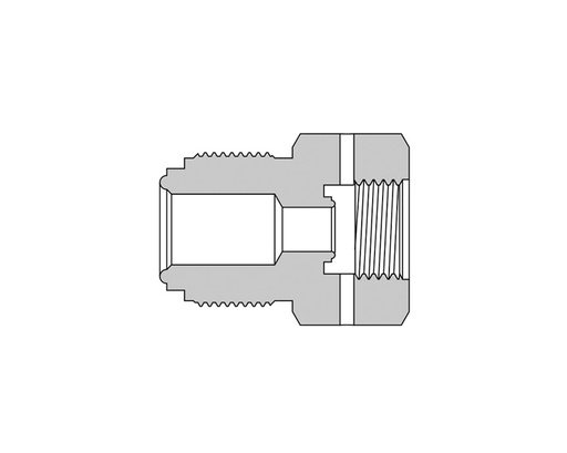 [SS-RB-FR8-FR4] 316 SS, FITOK FR Series Metal Gasket Face Seal Fitting, Reducing Bushing, 1/2" FR x 1/4" FR, 1.4"(35.8mm) Long