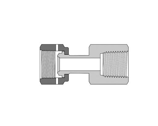 [SS-WG-FR8-FNS8] 316 SS Metal Gasket Face Seal Fittings, FR Welded Gland to Female NPT, 1/2" FR Welded Gland  x 1/2 Male NPT 