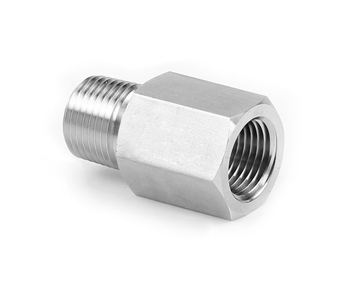 [SS-PA-NS8-MS20] 316 SS Pipe Fitting, Adaper, 1/2" Female NPT × M20 x 1.5 Male Metric Thread (MS)