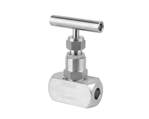 [NBSS-MTS12-8-G] Needle Valve, Body: 316SS, MWP: 6,000psig, Packing: Graphite, Conn.: 12mm x 12mm Tube Socket Weld, Orifice:6.4mm, Cv:0.85, Black Al T-bar Handle