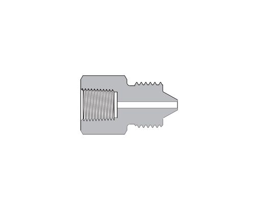 [SS-FMA-FNS4-MM6] 316 SS, FITOK AMH Series Adapter Fitting, Female to Male, 1/4" Female NPT × 3/8" Male 20M Series Medium Pressure Coned and Threaded Connection