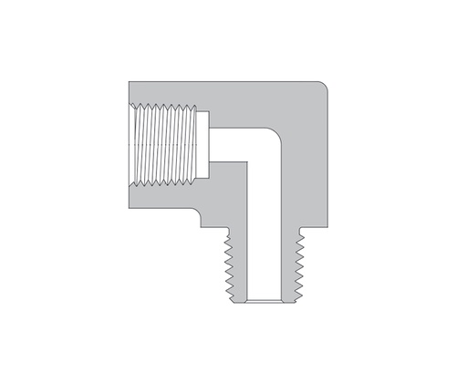 [SS-HPE-FNS8-NS8] 316 SS, FITOK PMH Series High Pressure Pipe Fitting, Street Elbow, 1/2 Female NPT × 1/2 Male NPT