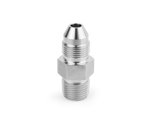 [SS-MMA-MM12-NS8] 316 SS, FITOK AMH Series Adapter Fitting, Male to Male, 3/4" Male 20M Series Medium Pressure Coned and Threaded Connection × 1/2 Male NPT