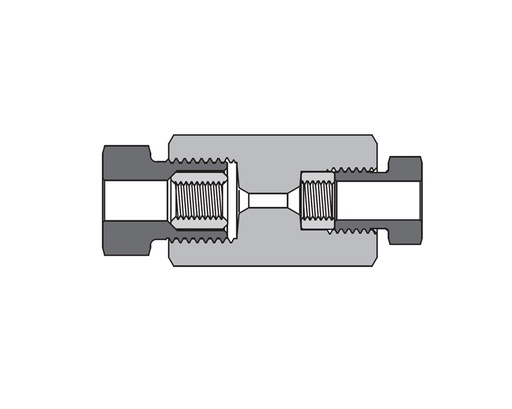 [SS-FFC-HF4-MF6] 316 SS, FITOK AMH Series Adapter Fitting, Female to Female, 1/4" Female 60 Series High Pressure × 3/8" Female 20M Series Medium Pressure, Coned and Threaded Connection