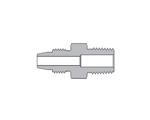 [SS-MMA-DFM4-NS4] 316 SS, FITOK AMH Series Adapter Fitting, Male to Male, 1/4" Male 20D Series Medium Pressure Tube Fitting X 1/4 Male NPT