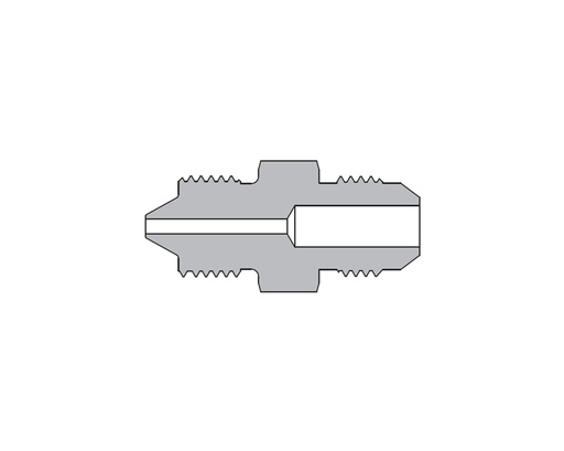 [SS-MMA-HM4-JM4] 316 SS, FITOK AMH Series Adapter Fitting, Male to Male, 1/4" Male 60 Series High Pressure Coned and Threaded Connection × 1/4 Male JIC