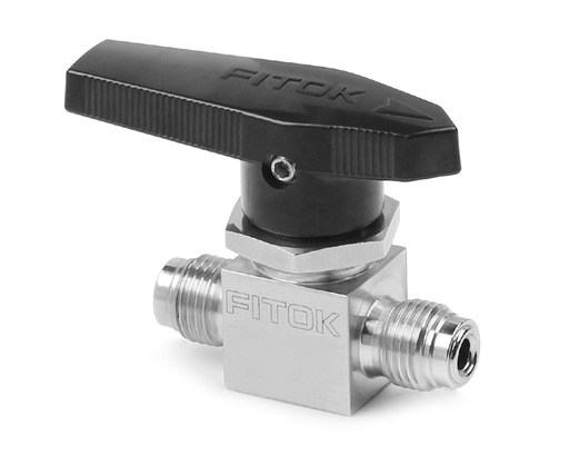 [BOSS-FR4-03] Ball Valve, Body: 316SS, MWP: 2,500psig, Seat: PTFE, Conn.: 1/4in. x 1/4in. Male FR (Metal Gasket Face Seal), Orifice:3.2mm