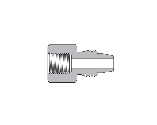 [SS-FMA-FNS8-DFM8] 316 SS, FITOK AMH Series Adapter Fitting, Female to Male, 1/2" Female NPT × 1/2" Male 20D Series Medium Pressure Tube Fitting