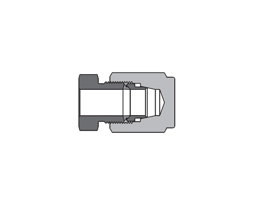 [SS-DTC-DFF2] 316 SS, FITOK 20D Series Medium Pressure Tube Fitting, Cap, 1/8" O.D.