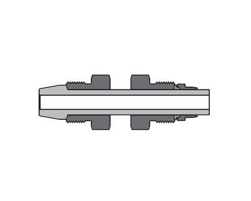 [SS-DP-DFF6] 316 SS, FITOK 20D Series Medium Pressure Tube Fitting, Port Connector, 3/8" O.D.