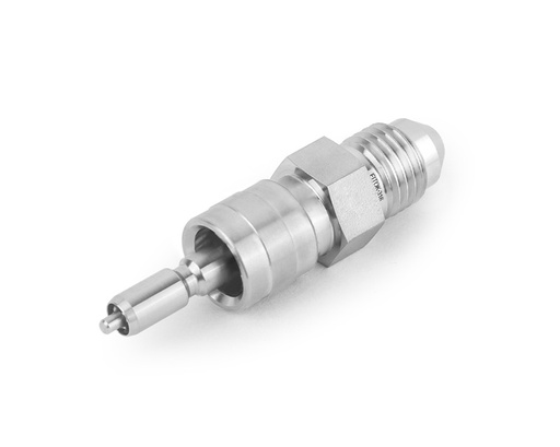 [SS-QC8-AN8-S] 316 SS, QC8 Series Quick Connect, 1/2" Male 37° Flare(AN), Stem without Valve Remains Open when Uncoupled, 2.4 Cv